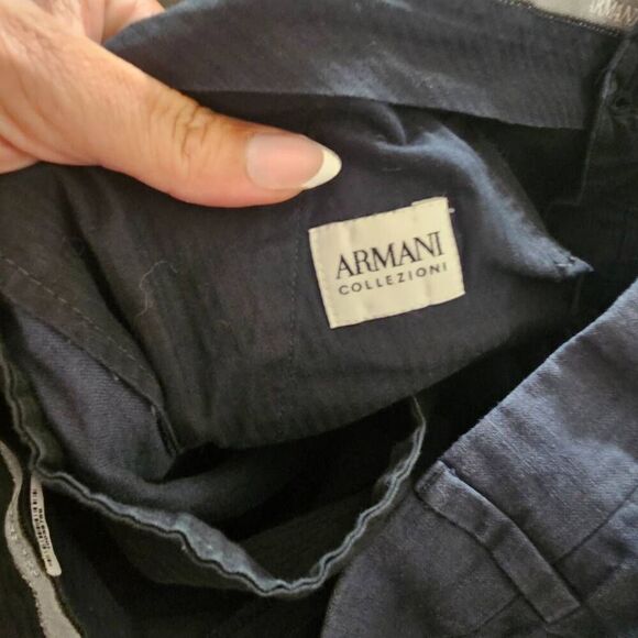 Giorgio Armani Le Collezioni Men’s 100% Linen Pants 38 x 28 High Waisted - Picture 11 of 13